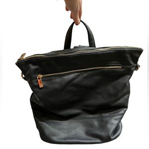 Neiman Marcus Vegan Leather Black Bag